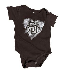 Genuine Merchandise Dark Brown Baby Onesie